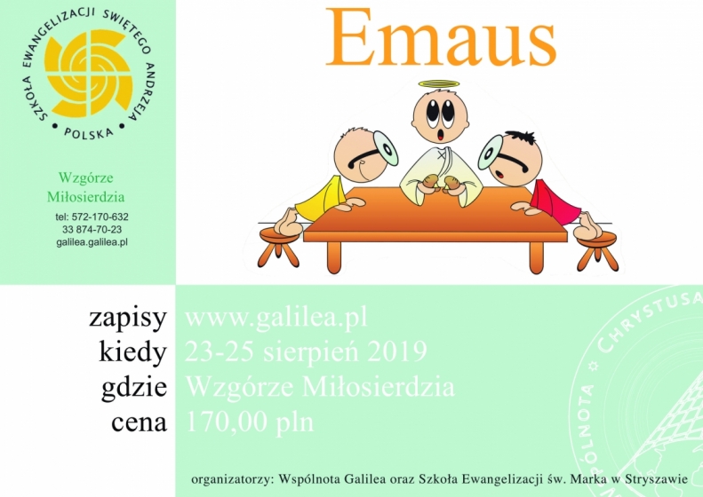 Kurs Emaus Zapraszamy na fanpage Wzgórze Miłosierdzia