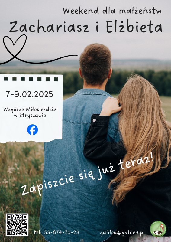 Kurs Zachariasz i Elżbieta 7-9.02.2025 - dla małżeństw Kurs Zachariasz i Elżbieta 7-9.02.2025 - dla małżeństw